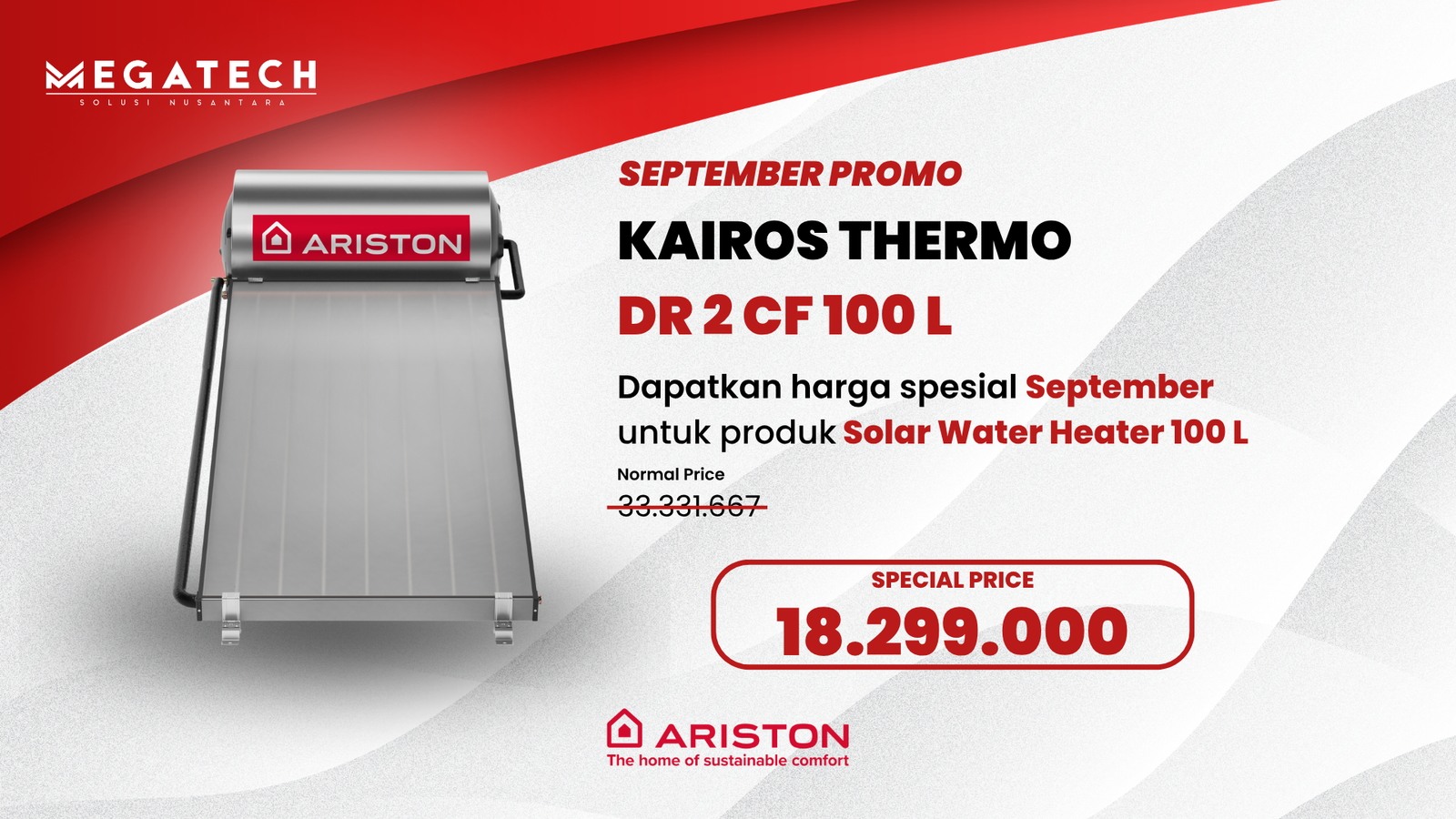 September Promo untuk ariston kairos thermo 100 L
